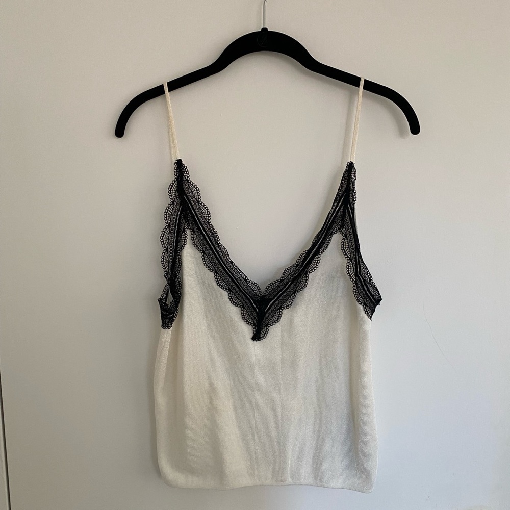 Zara knit top with lace lining